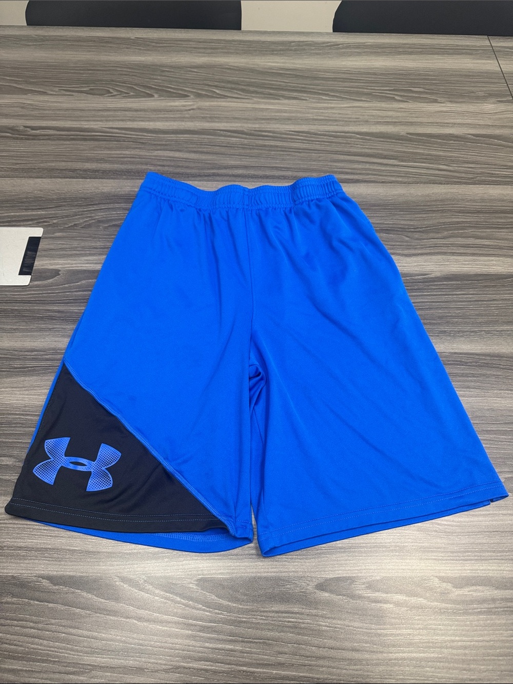 Under Armour Royal Blue Athletic Shorts with Black Logo Panel